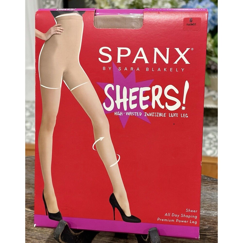 SPANX Sheers! High-Waisted Invisible Luxe Leg Pantyhose - Nude 01 - Sz B - NIP